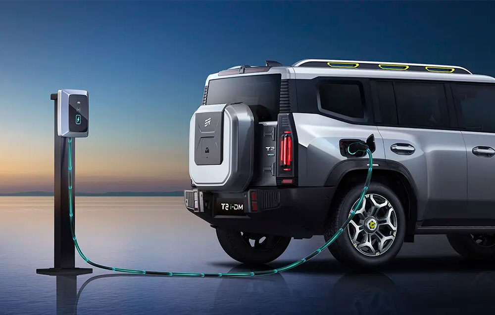 Jetour T2 PHEV enchufado a la red eléctrica
